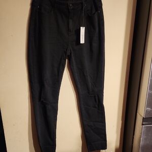 Judy Blue Classic Black Denim Distressed